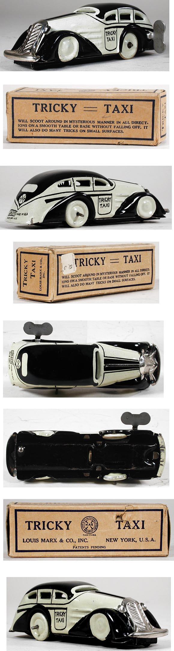 c.1939 Marx, Black & White Tricky Taxi in Original Box